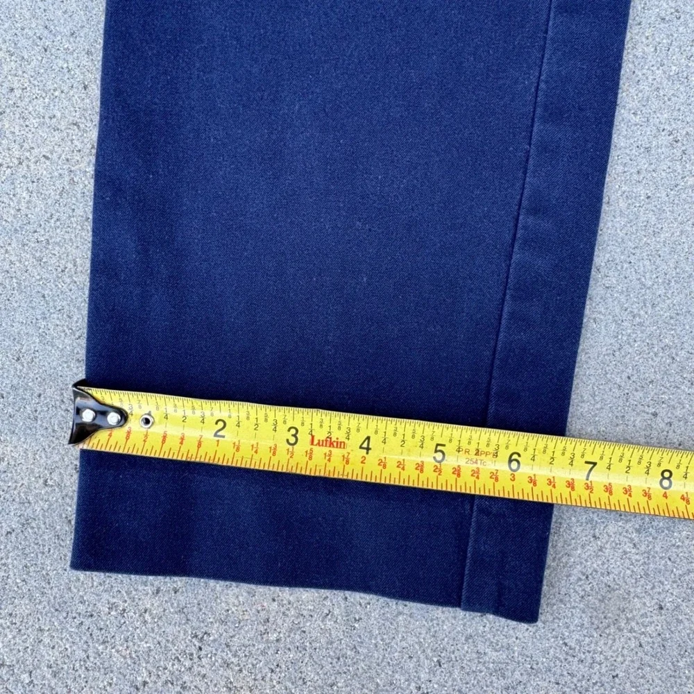 Lauren Ralph Lauren Womens Navy Blue Ankle Pants‎ Size 14 Stretch Tapered Chino